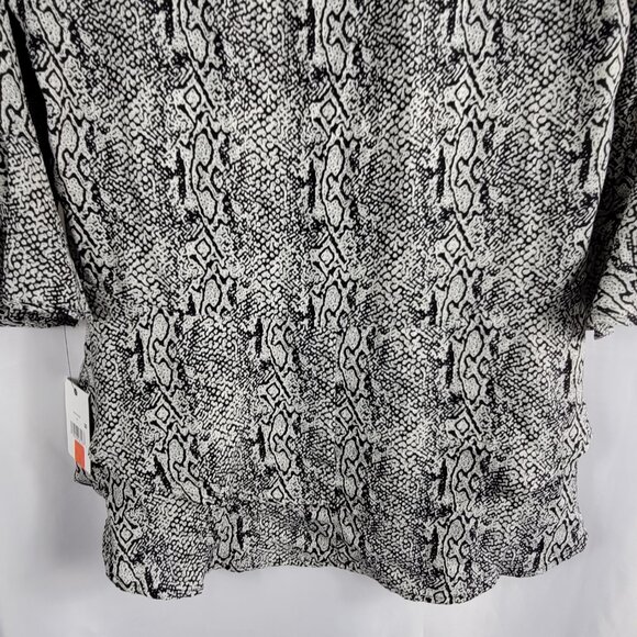 Ophelia Roe Black & Ivory Abstract Print Blouse Women's Size Small NEW - Picture 12 of 14